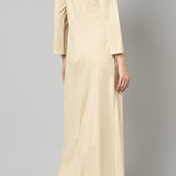 Vestido de Punto con Pliegues Laterales