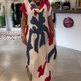 Vestido Impreso de Manga Corta