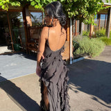 Zara - Vestido Maxi con Volantes