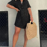 Vera - Vestido Camisero de Denim