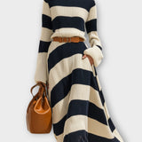 Vestido Maxi a Rayas de Punto