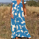 Sarinya - Vestido Impreso Con Escote en V