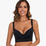 Yack Saint® Sujetador de cobertura total – Espalda lisa y máxima sujeción en negro