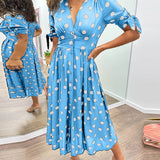 Maria | Vestido de Lunares con Botones