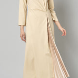 Vestido de Punto con Pliegues Laterales