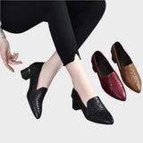 Elena Zapatos de Cuero Con Bardados