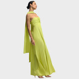 Rosalía Vestido Plisado Sin Tirantes