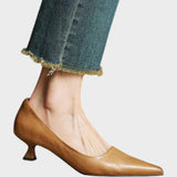 Ali Zapatos de Punta en Cuero