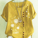 Hermione – Blusa con Estampado de Diente de León