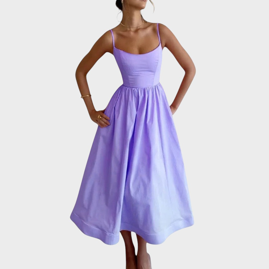 Carmencita Vestido Con Tirantes Finos