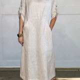 Mia™ - Vestido de Lino Sencillo y Cómodo con Bolsillos