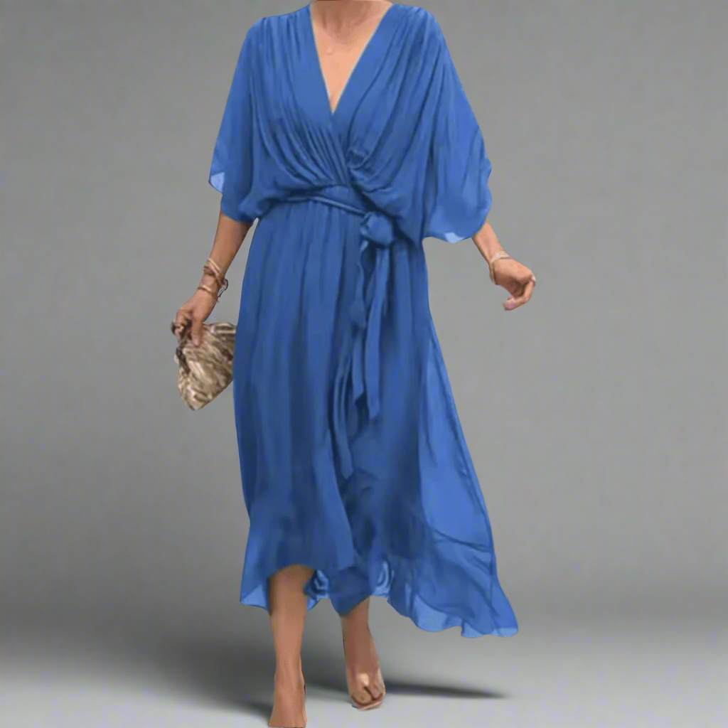 Dorselinde | Vestido Maxi Elegante con Escote Femenino
