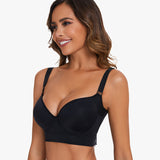 Yack Saint® Sujetador de cobertura total – Espalda lisa y máxima sujeción en negro