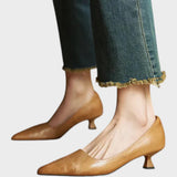 Ali Zapatos de Punta en Cuero
