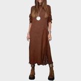 Vega Conjunto de Jersey y Vestido de Estilo Lencería