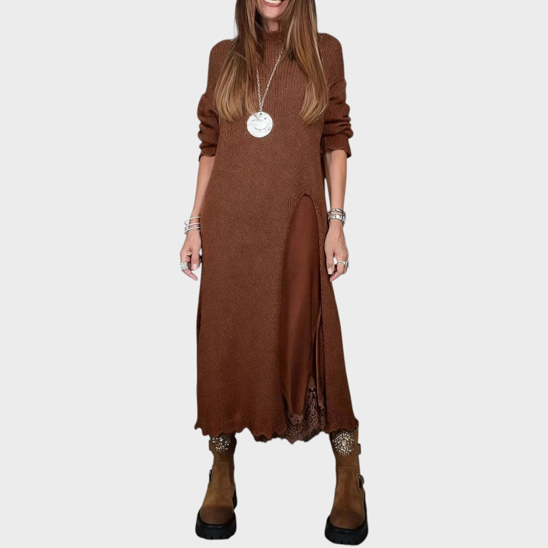 Vega Conjunto de Jersey y Vestido de Estilo Lencería