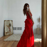Zara - Vestido Maxi con Volantes