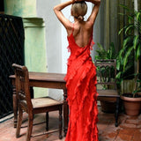 Zara - Vestido Maxi con Volantes