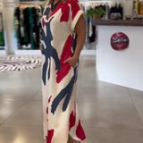 Vestido Impreso de Manga Corta