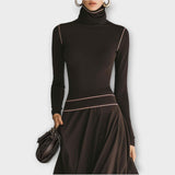 Vestido Maxi Elegante con Cuello Alto