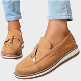 Halo Mocasines de Gamuza con Punta Redonda