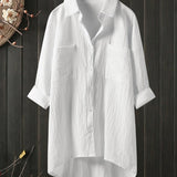 Olivia™ | Blusa Cómoda y Larga de Color Sólido