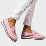 Halo Mocasines de Gamuza con Punta Redonda