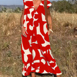 Lauren | Vestido de Corte A Sin Mangas Abstracto