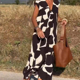 SITA - Vestido con estampado y escote en V