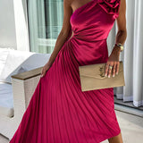 Dariella | Vestido Floral Romántico de Un Hombro