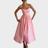 Carmencita Vestido Con Tirantes Finos