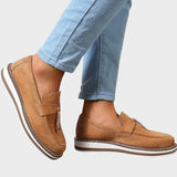 Halo Mocasines de Gamuza con Punta Redonda