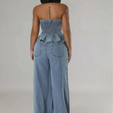 ISLA – CONJUNTO DE DOS PIEZAS EN DENIM ESTILOSO