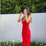 Zara - Vestido Maxi con Volantes