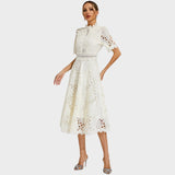 Soledade Vestido Midi de Encaje