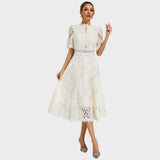 Soledade Vestido Midi de Encaje