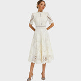 Soledade Vestido Midi de Encaje
