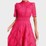 Soledade Vestido Midi de Encaje
