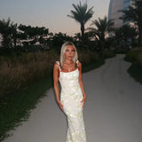 LILY - Vestido Maxi Floral Con Tiras Ajustables