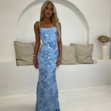 LILY - Vestido Maxi Floral Con Tiras Ajustables