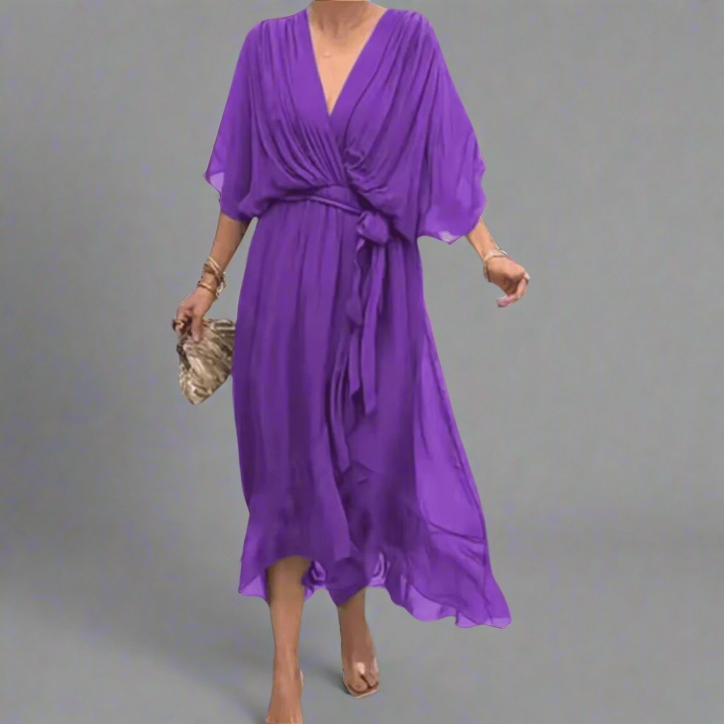 Dorselinde | Vestido Maxi Elegante con Escote Femenino