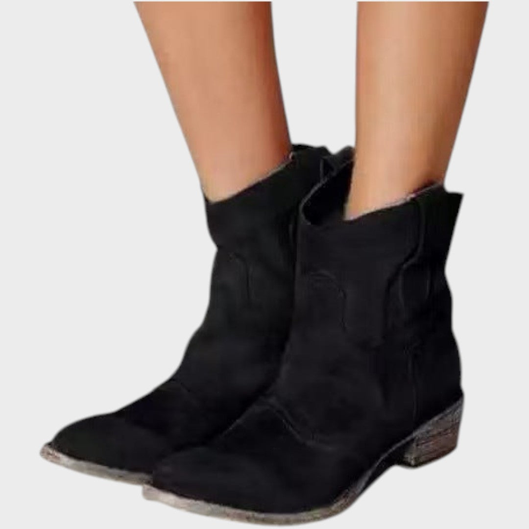 Mafalda - Botas de Cowboy de Gamuza