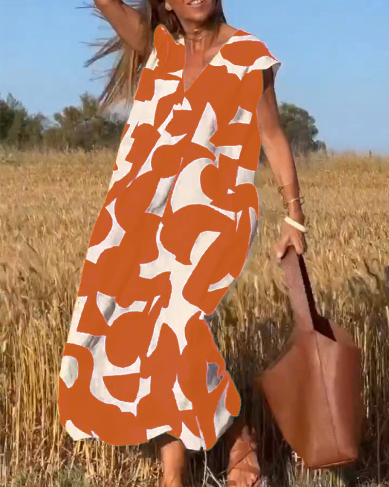 Lauren | Vestido de Corte A Sin Mangas Abstracto