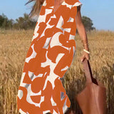 Aria™ - Vestido Impreso Suelto con Escote en V
