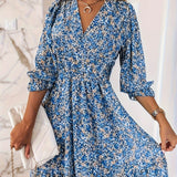 Evie | Vestido Mini Elegante con Volantes Florales