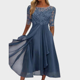 Gabhi Vestido Midi Con Detalles De Encaje
