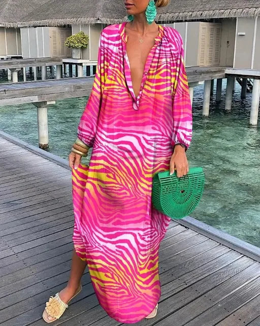 Bea - Vestido Maxi de Cuello en V