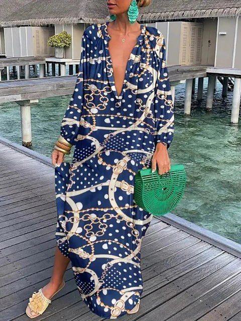 Bea - Vestido Maxi de Cuello en V