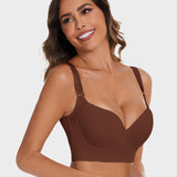Yack Saint® Sujetador push-up con espalda lisa – Marrón (pack de 2)