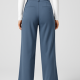 Alba Madrid - Elegante Pantalones de Cintura Alta con Cintura Elástica